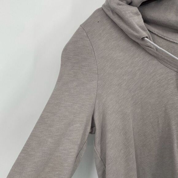 James Perse Women's French Terry‎ Long Sleeve Drawstring Hoodie Taupe Large - Picture 6 of 14